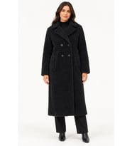 Dewberry Kadın %100 Polyester Palto Siyah Z9775 Günlük Dış Giyim, Kazak ve Gömlek Kombini, Seyahat Gardırobu