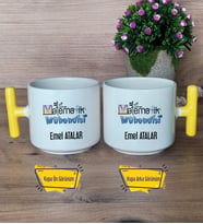 Matematik Mühendisi Kupa Bardak T Sarı Kulplu Mühendisler Günü Hediyesi