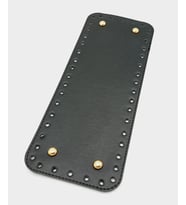 Angel Çanta Aksesuar Suni Deri Siyah Renk 30X12 cm Dikdörtgen Çanta Tabanı (Light Gold Aparatlı)