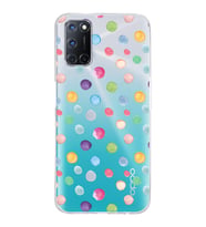 PrintiFy Oppo A92  ile Uyumlu 1mm Slim Fit Water Color 6 Baskılı Şeffaf  Kılıf