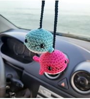 Sevimli Küçük Balinalar, Araba Süsü, Yeni Araba Hediyesi, Mint, Pembe Balinalar