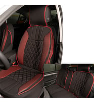 Space Elegance 5'li Koltuk Kılıfı Set Minder Siyah-Kırmızı / KLMNY547