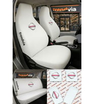 Nissan Logolu Oto Koltuk Kılıfı Ön Arka Set – Penye Likralı Universal Koltuk Koruyucu Servis Kılıfı