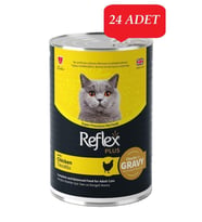 Reflex Plus Tavuklu Parça Etli Yetişkin Kedi Konservesi 400 gr 24 Adet
