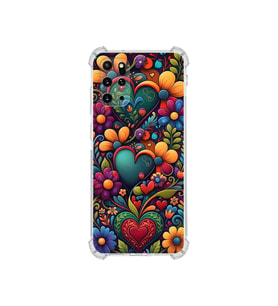 PrintiFy Samsung Galaxy S20 Plus ile Uyumlu Düşlerin Dansı Serisi Çiçeklerin Dansı Tasarımlı Uv Baskılı Köşe Korumalı Antişok Kılıf