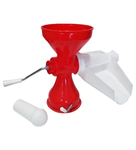 PLASTİK SÜZGEÇLİ - HAZNELİ SALÇA MAKİNESİ METAL KOLLU EV YAPIMI FİRESİZ PRATİK KULLANIM BRKT-312007 (5343)