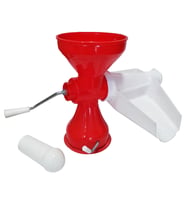 PLASTİK SÜZGEÇLİ - HAZNELİ SALÇA MAKİNESİ METAL KOLLU EV YAPIMI FİRESİZ PRATİK KULLANIM BRKT-312007 (5343)