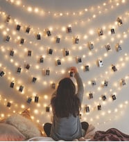 Polo 45 adet 7x9 cm Fotoğraf, 3 Metre Peri Led, 45 Mandal ve Jüt İp Seti, Anı duvarı, Çerçeve
