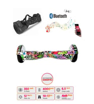 Elektrikli Kaykay Hoverboard Full Ledli Bluetooth Hoparlörlü 6.5 Inch Çanta Hediyeli D04
