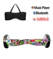 Elektrikli Kaykay Hoverboard Full Ledli Bluetooth Hoparlörlü 6.5 Inch Çanta Hediyeli D04