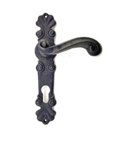 Antika Tarz Dekoratif Pirinç Okyanus Banyo Kapı Kolu - 230x46 Mm, Oksit
