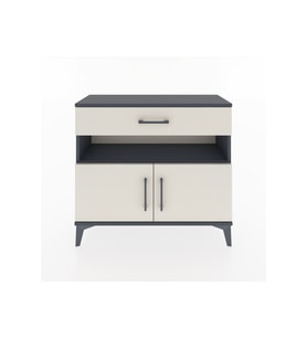 Arges Şifonyer 2 Raflı Tek Çekmeceli 2 Kapaklı 88x30x80 Antrasit-Aytaşı