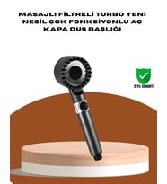 Masaj Fonksiyonlu Filtreli Duş Başlığı Dayanıklı Yapı