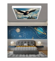 Çocuk odası Harry Potter Avize, 60x60 led panel, 60w beyaz ışık, modern led avize, yapay zeka avize