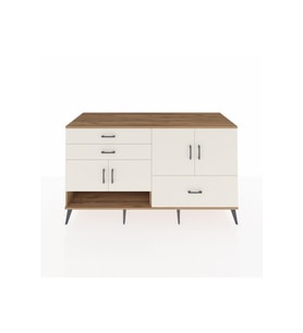 Kronos Konsol 3 Raflı 3 Çekmeceli 4 Kapaklı 176x59x99 Çam-Aytaşı