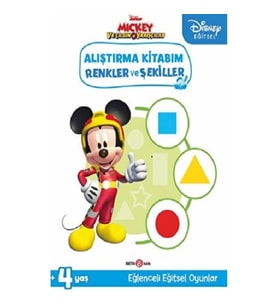 Disney Eğitsel Mickey ve Çılgın Yarışçılar Alıştırma Kitabım Renkler ve Şekiller
