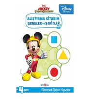 Disney Eğitsel Mickey ve Çılgın Yarışçılar Alıştırma Kitabım Renkler ve Şekiller