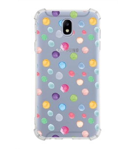 PrintiFy Samsung Galaxy J7 Pro Uyumlu Water Color 6 Baskılı Şeffaf Köşe Korumalı Antişok Kılıf