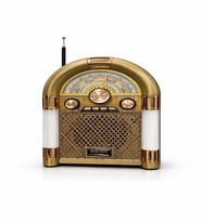 Ultratekno M-68BT Nostaljik Bluetooth Radyo – Retro Jukebox Tasarım, FM/AM/SW 3 Band, USB & TF Kart Girişli, Şarjlı Taşınabilir Işıklı Müzik Kutusu (Altın)