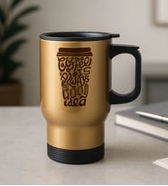 BK Gift Coffee Tasarımlı Kulplu Çelik Bardak Termos Mug 450ml-4, Sevgiliye Hediye, Arkadaşa Hediye, Eşe Hediye