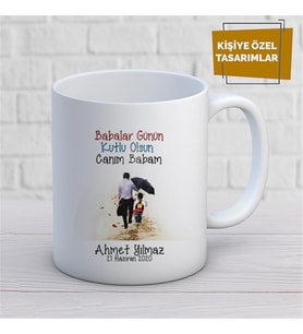 Kişiye Özel İsim Yazılabilir Babalar Gününüz Kutlu Olsun Canım Babam Kupa Bardak