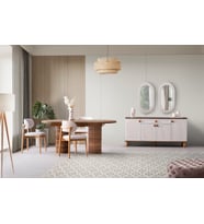 NEHİR MDF YEMEK ODASI TAKIMI (Ceviz)