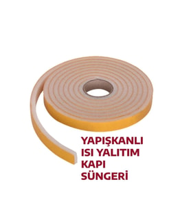 5 Adet 3 Metre Yapışkanlı Kapı Bandı Isı Yalıtım Süngeri