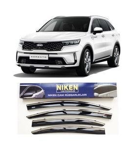 Kia Sorento Kromlu Cam Rüzgarlığı Niken 2021 sonrası uyumlu (Beyaz)