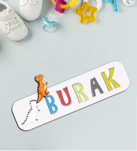 BK Toys Çocuklara Özel İsimli Figürlü Ahşap Eğitici Yapboz Puzzle-13