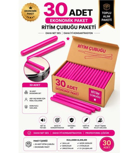 Midex Örf-BT-25PK-15X Pembe Ritim Çubuğu Örf Aletleri Seti 25 cm Karbon Fiber Toptan Paket (15 Çift Tek Renk)