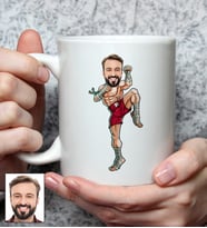 Kişiye Özel Kick Box Tasarımlı Karikatürlü Kupa Bardak 112