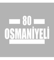80 Osmaniyeli Araba Sticker siyah 16x9 CM (Beyaz)