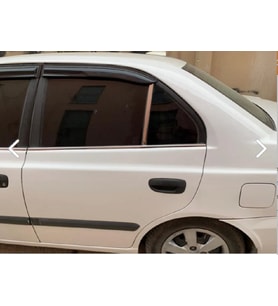 Hyundai Accent Admire 2000-2006 Uyumlu Cam Kelebek 2 Parça Krom Paslanmaz Çelik