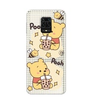 Xiaomi Redmi Note 9S - Redmi Note 9 PRO Uyumlu Winnie The Pooh Tasarımlı Şeffaf Telefon Kılıfı