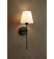 Şapkalı Duvar Aplik - Klasik ve Şık Tasarımlı Duvar Aydınlatma 3165-W25-4V-PY (Siyah)