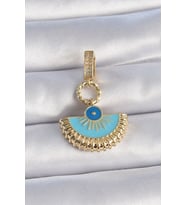 Pirinç Gold Renk Nazar Boncuklu Ajda Charm TJ-BC1010