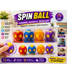 Spin Ball Fidget Oyuncak 1 Adet Dönen Stres Topu Parmak Egzersiz ve Dikkat Geliştirici El Oyuncağı