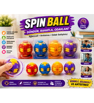Spin Ball Fidget Oyuncak 1 Adet Dönen Stres Topu Parmak Egzersiz ve Dikkat Geliştirici El Oyuncağı