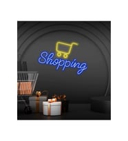 Shopping Yazılı ve Şekilli Neon Tabela