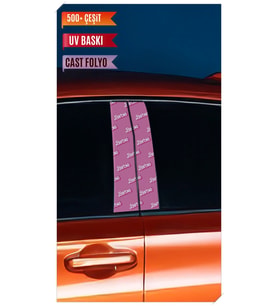 Araç Kapı Direk Kaplama Folyosu Barbie Desenli (Sağ Sol Takım) (2 Adet) - 22x50 (Çok Renkli)