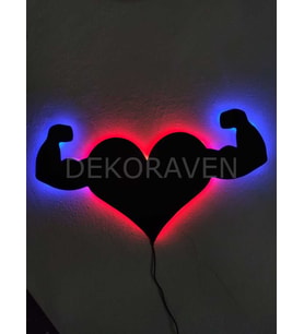 Fitness Led Işıklı Tablo