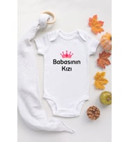 Özel Tasarım Babasının Kızı Bebek Body Babaya Özel Bebek Badi Zıbın
