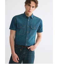 LCW Jeans Yeşil Regular Fit Erkek Jean Gömlek
