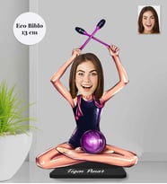 Kişiye Özel Cimnastik Kadın Ahşap Eco Biblo -1