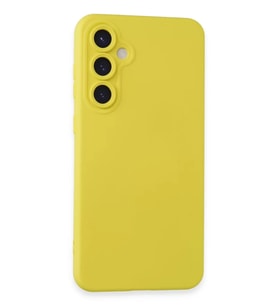 Galaxy S24 Kılıf Nano içi Kadife Silikon - Sarı