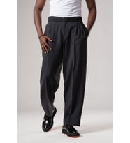 Çift Pileli Yazlık Modal Kumaş Beli Kemerli Geniş Paça Baggy Pantolon
