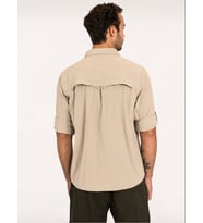 2AS GABLİN - Erkek Likralı Ter Emen - Hızlı Kuruyan Bej Outdoor Gömlek - 2ASGBL0303