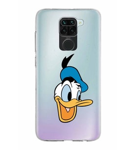 Xiaomi Redmi Note 9 Uyumlu Kapak Donald Duck Tasarımlı Şeffaf Silikon Kılıf