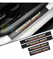 Renault Sport Logo Arma Karbon Kapı Eşiği Koruma Araba Etiket Oto Sticker Yapıştırma 4 Parça