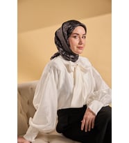 Silk Home Twill İpek Desenli Eşarp 11526